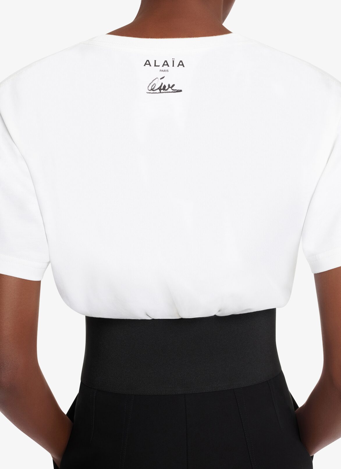 CÉSAR JERSEY T-SHIRT ALAÏA WHITE CÉSAR JERSEY T-SHIRT
